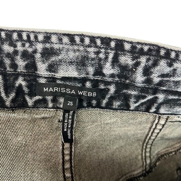 Marissa Webb WHITNEY Gray Stone Washed Corset Style High Rise Pleated Jeans 25 - Picture 8 of 11